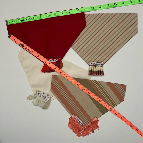 Designer Dog Bandana’s. Lined; 1 3/4” Casing for Collar. - Picture 2 of 3